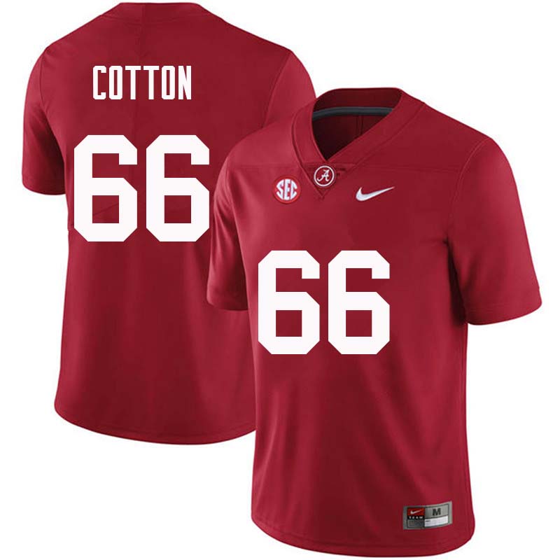 Men #66 Lester Cotton Alabama Crimson Tide College Football Jerseys Sale-Crimson